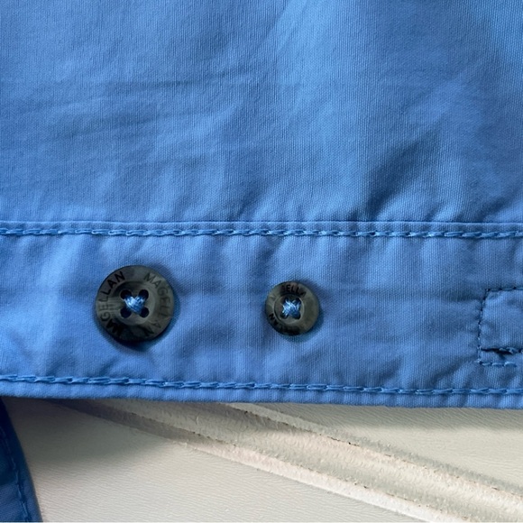 Magellan Shirt Mens Large Blue Short Sleeve Fish Gear Outdoors Back Vent pockets - Picture 5 of 6
